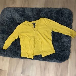 Yellow cardigan (New York & Company)